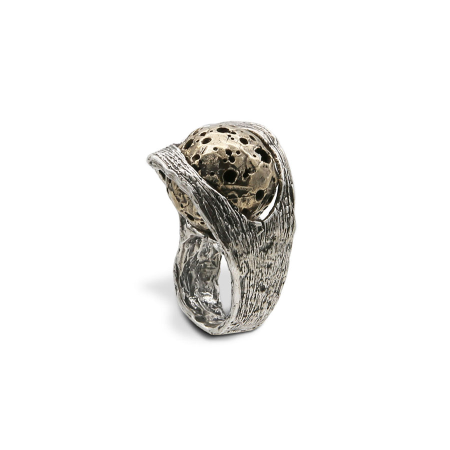 Anello Galaxìas  argento 925 sfera bronzo  - AR166