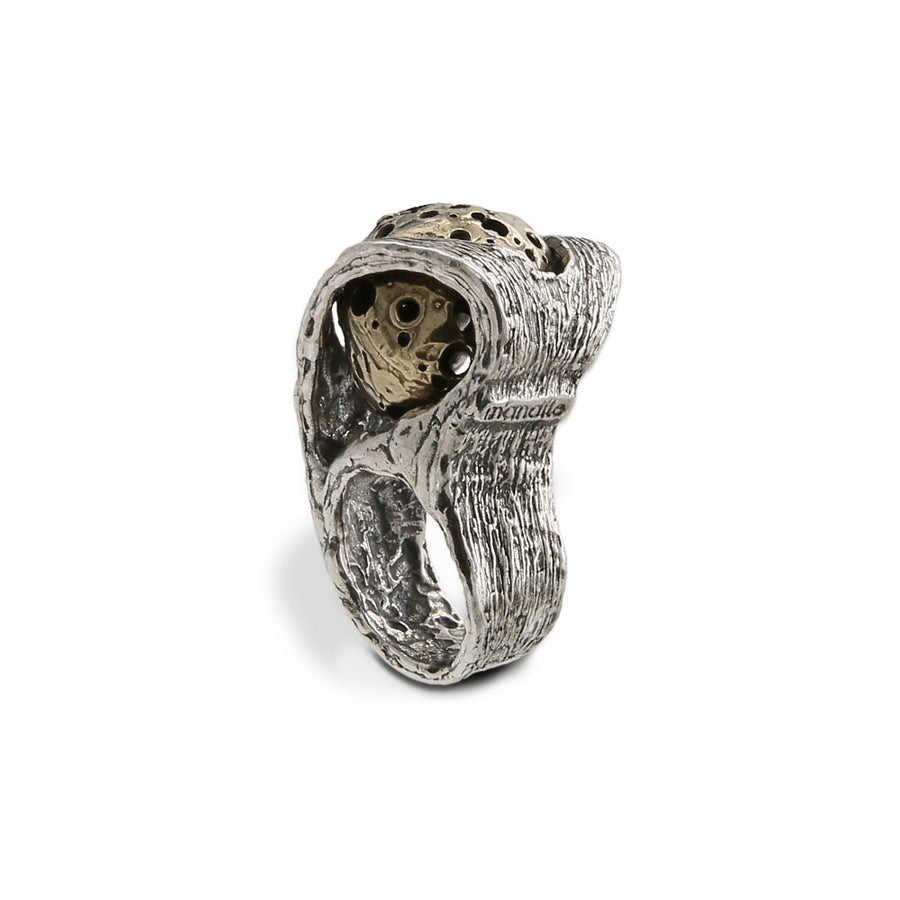 Anello Galaxìas  argento 925 sfera bronzo  - AR166