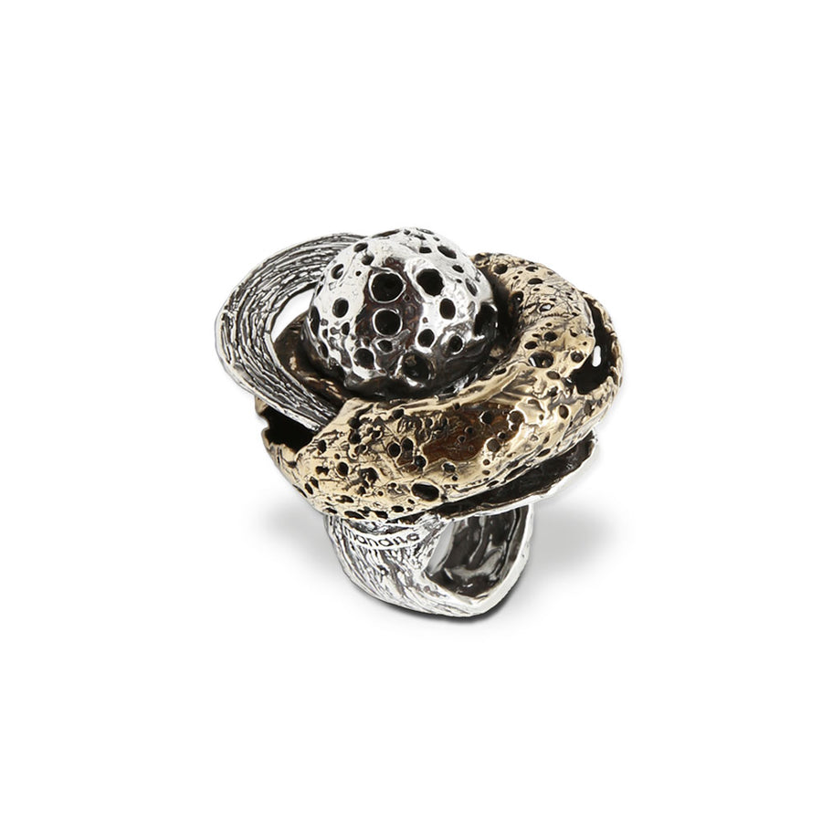 Maxi anello Galaxìas argento 925 e bronzo - AR167