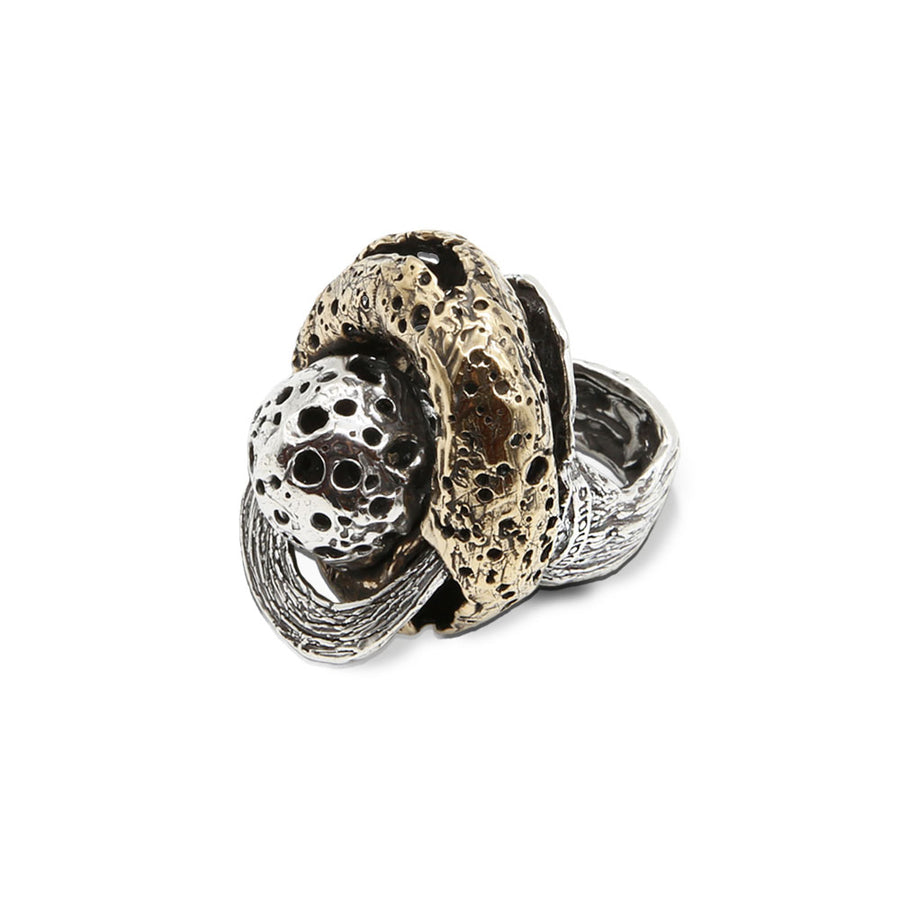 Maxi anello Galaxìas argento 925 e bronzo - AR167
