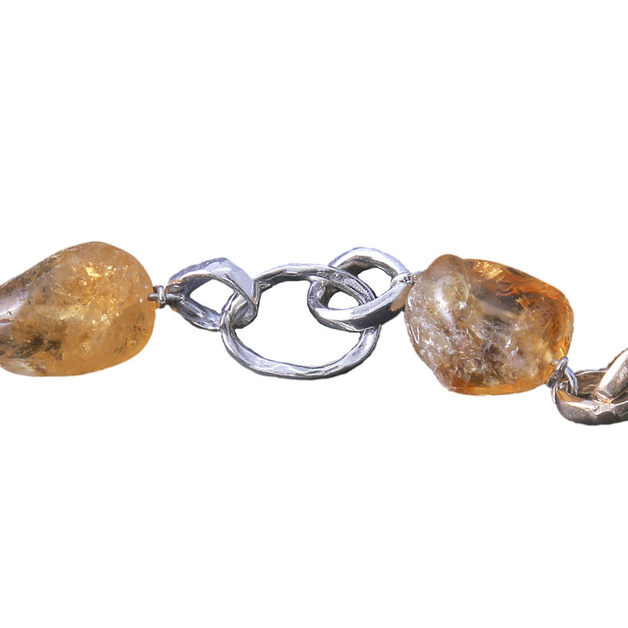 Bracciale catena argento 925 bronzo e pietre dure - BA002