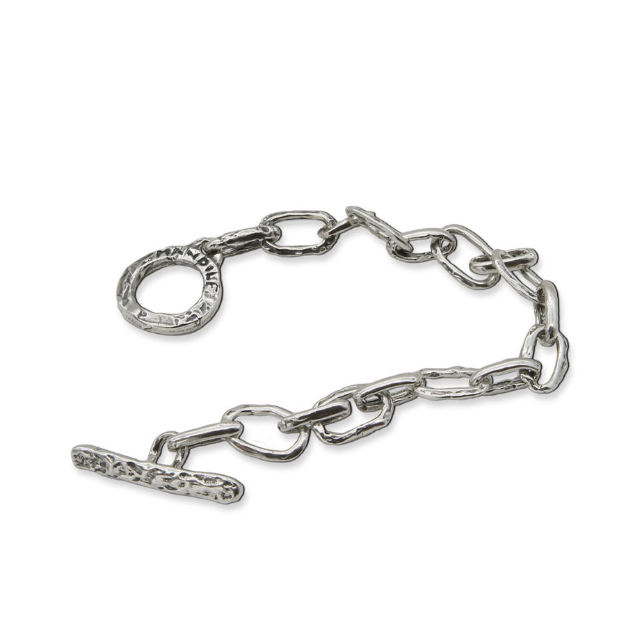 Bracciale unisex catena anelli argento 925 - BA033B argento