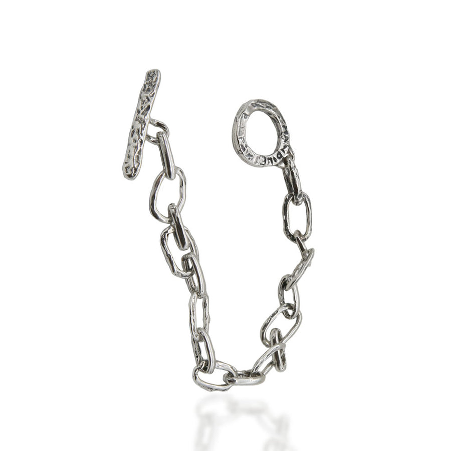 Bracciale unisex catena anelli argento 925 - BA033B argento