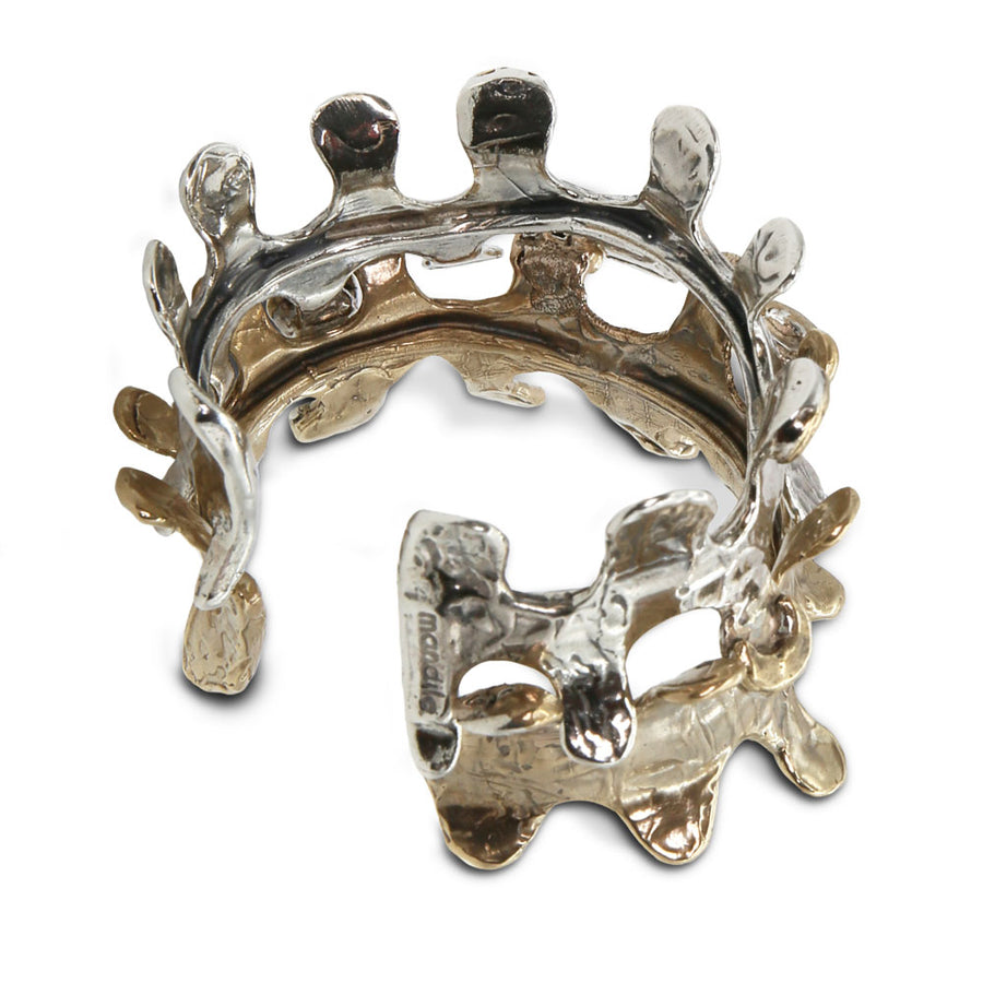 Bracciali  rigidi componibili Puzzle argento 925 e bronzo - BA041