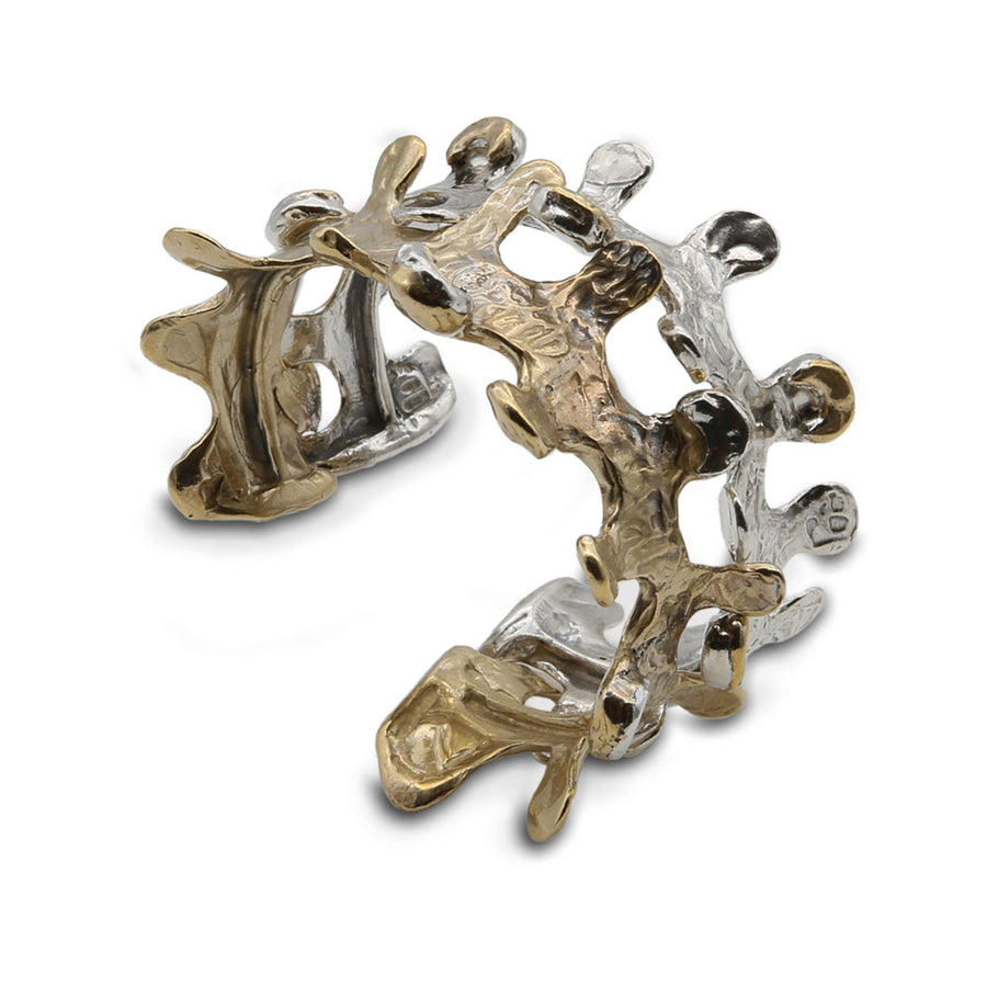 Bracciali  rigidi componibili Puzzle argento 925 e bronzo - BA041