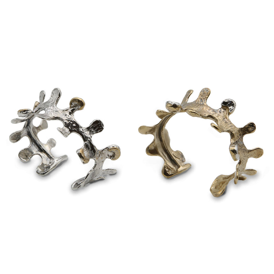 Bracciali  rigidi componibili Puzzle argento 925 e bronzo - BA041