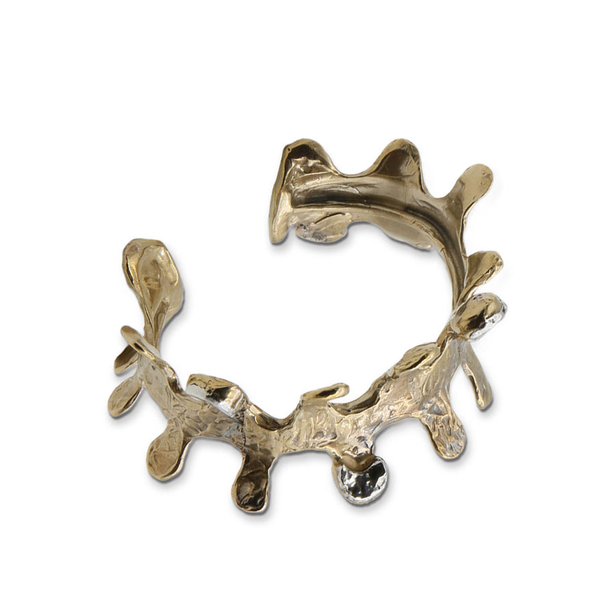 Bracciale rigido Puzzle bronzo inserti argento - BA041bronzo