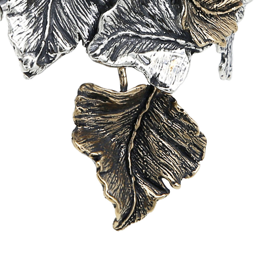 Bracciale rigido Edera argento 925 e bronzo - BA078