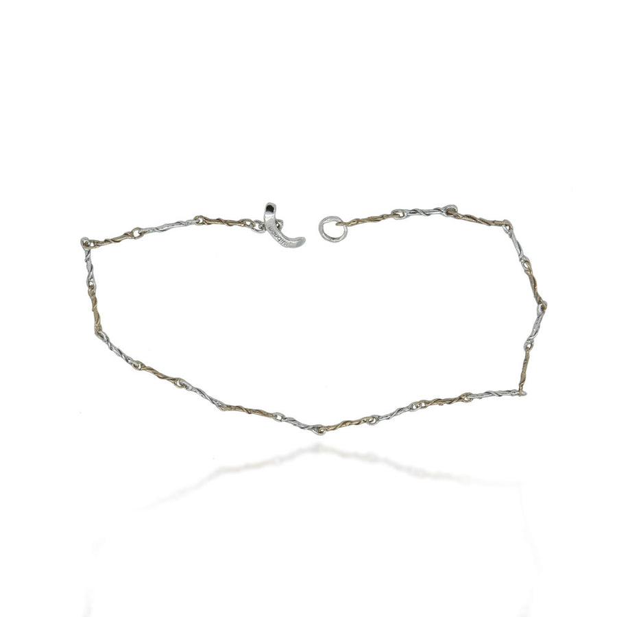 Collana girocollo unisex argento 925 e bronzo - CA082
