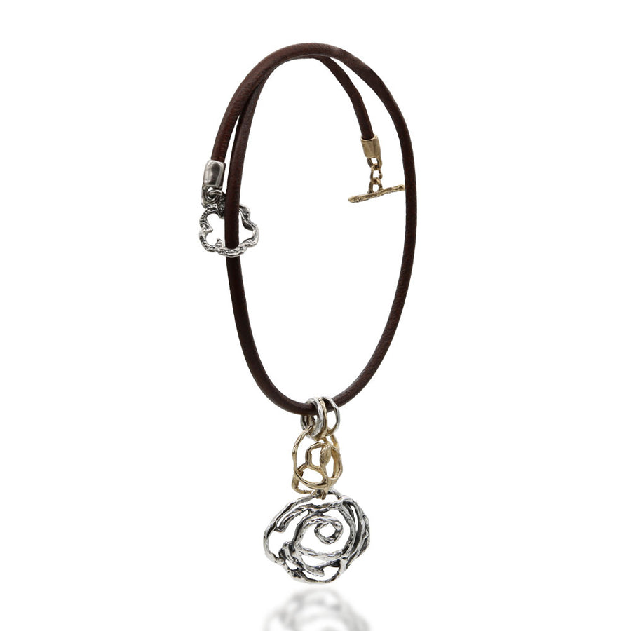 Pendente Rose argento 925 e bronzo - CR042