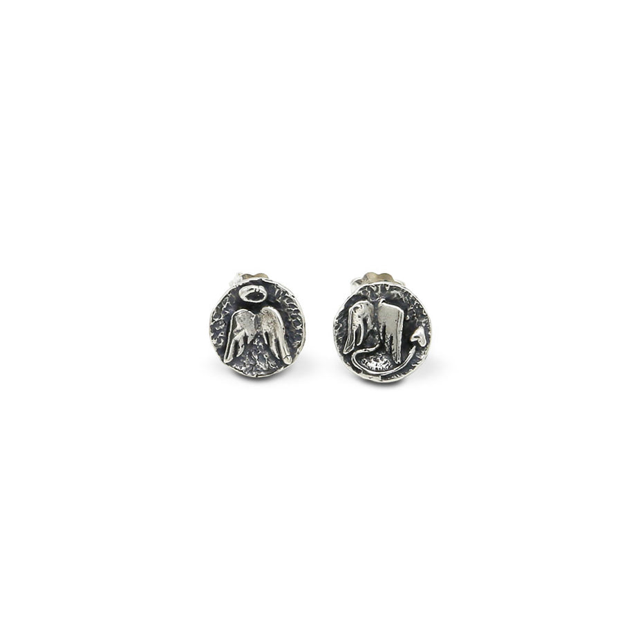 Orecchini bottone Sacro e Profano argento 925 - ORA067