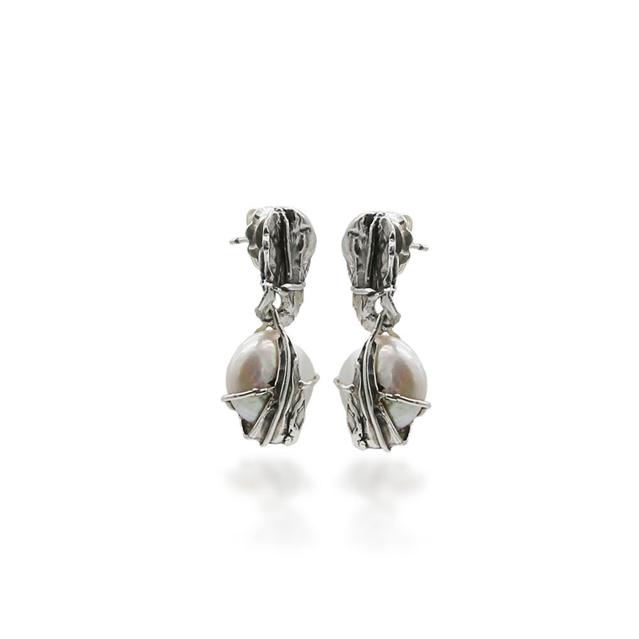 Orecchini pendenti argento 925 e perla barocca - ORA071